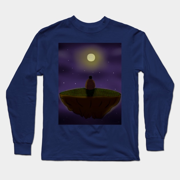 Sad man on Sky Island Long Sleeve T-Shirt by FlamyXD